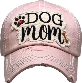 Dog Mom Washed Vintage Ball  Cap