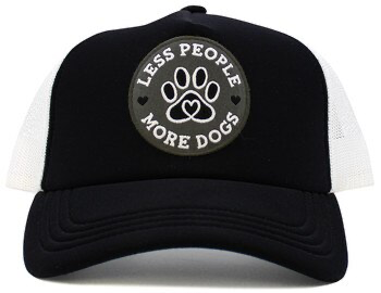 Less People More Dogs  Mesh Back Hat