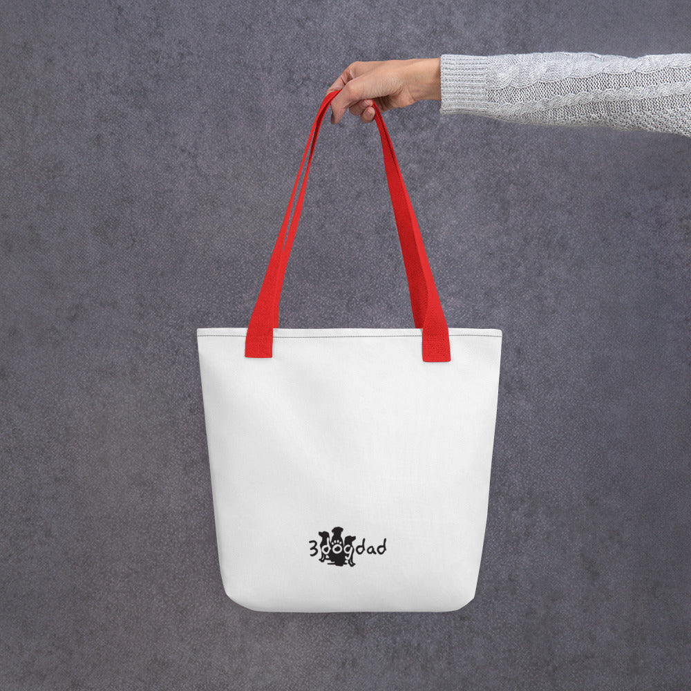 Tote bag Paw Prints/Full Logo Black