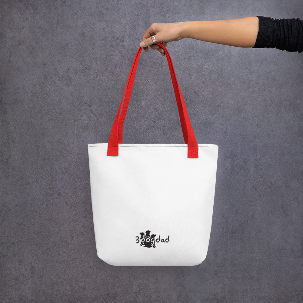 Tote bag Paw Prints/Full Logo Black