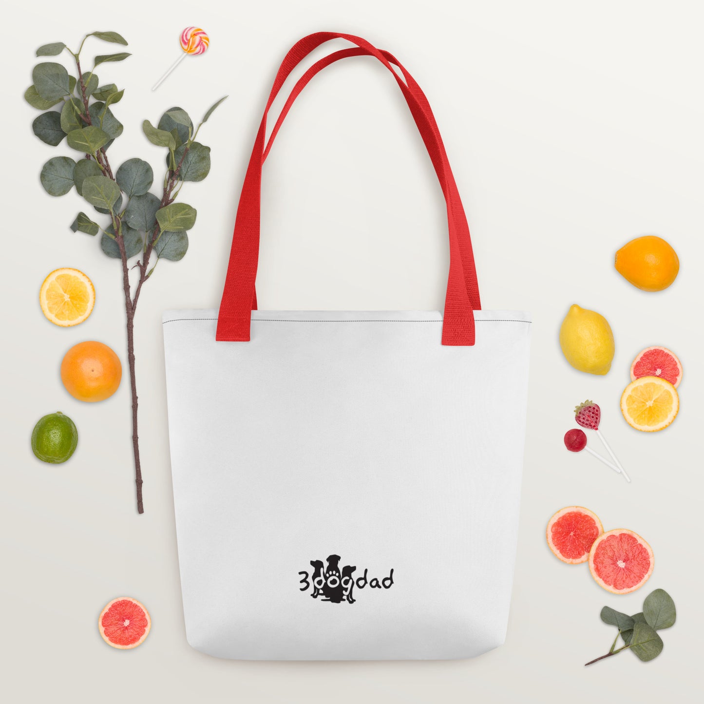 Tote bag Paw Prints/Full Logo Black