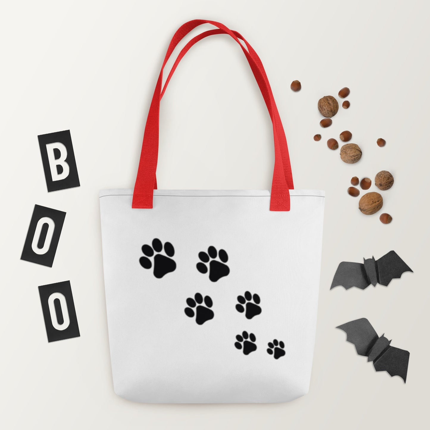 Tote bag Paw Prints/Full Logo Black