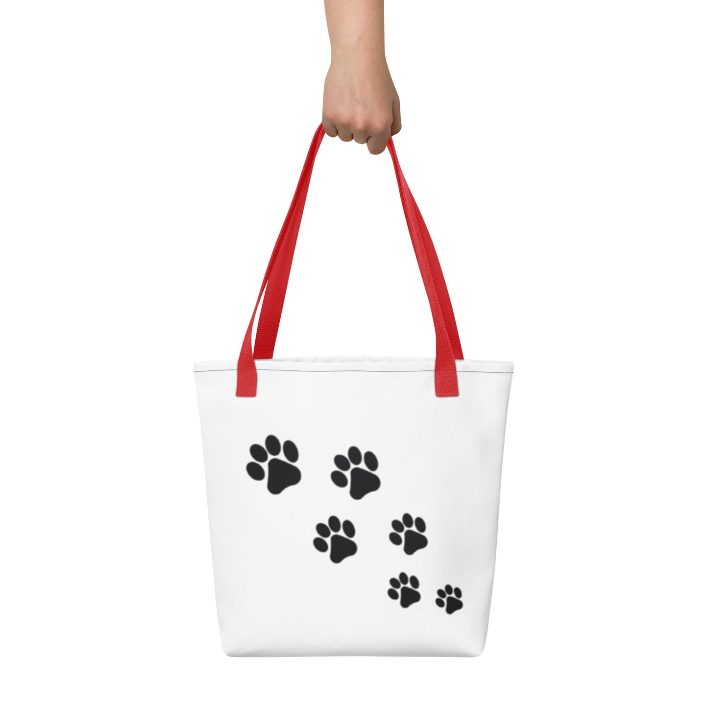 Tote bag Paw Prints/Full Logo Black