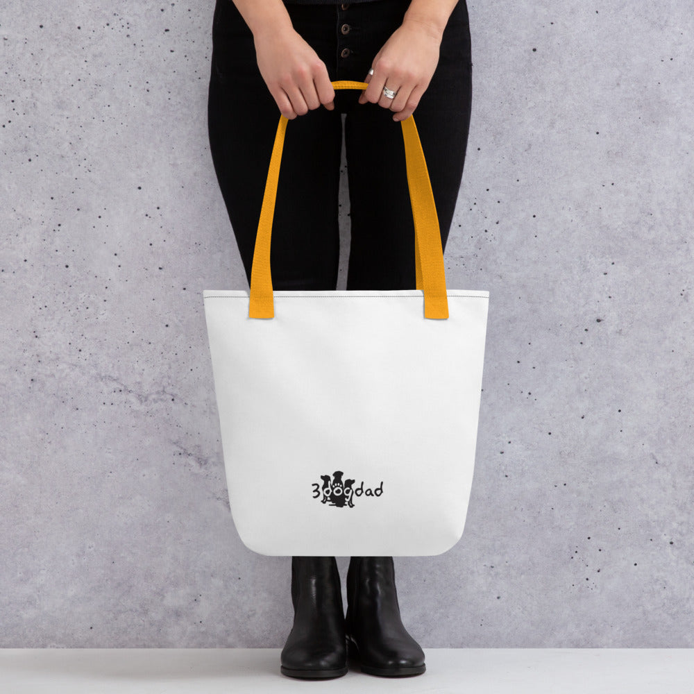 Tote bag Paw Prints/Full Logo Black