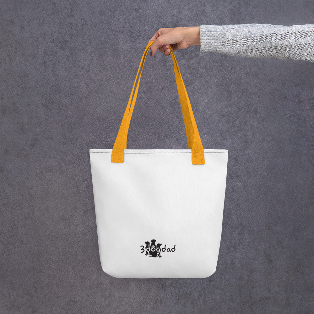 Tote bag Paw Prints/Full Logo Black