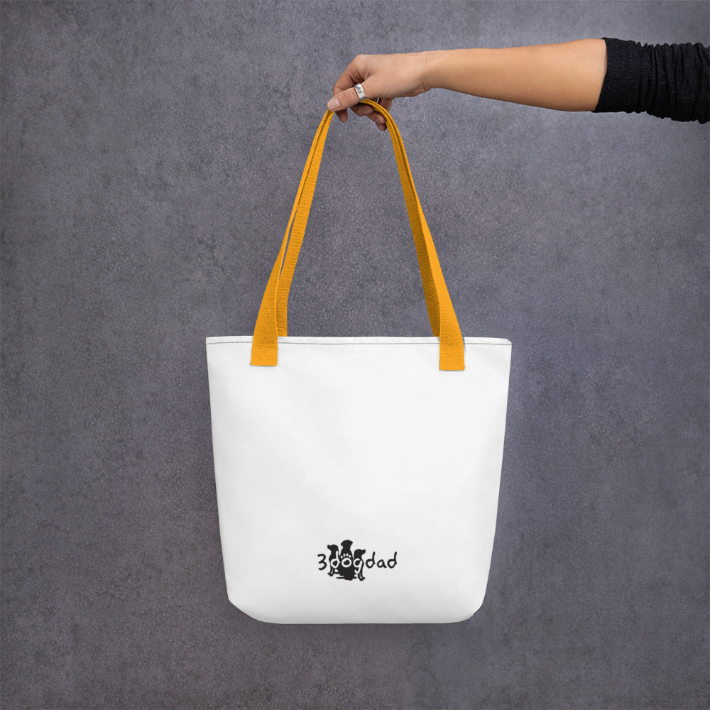 Tote bag Paw Prints/Full Logo Black