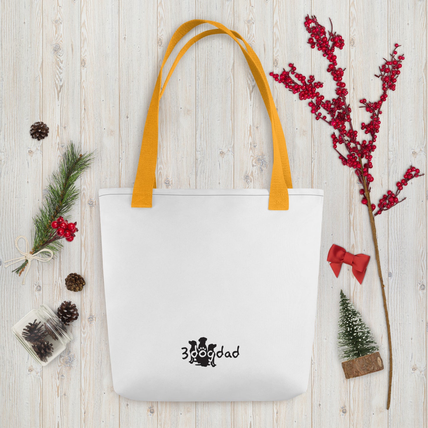 Tote bag Paw Prints/Full Logo Black