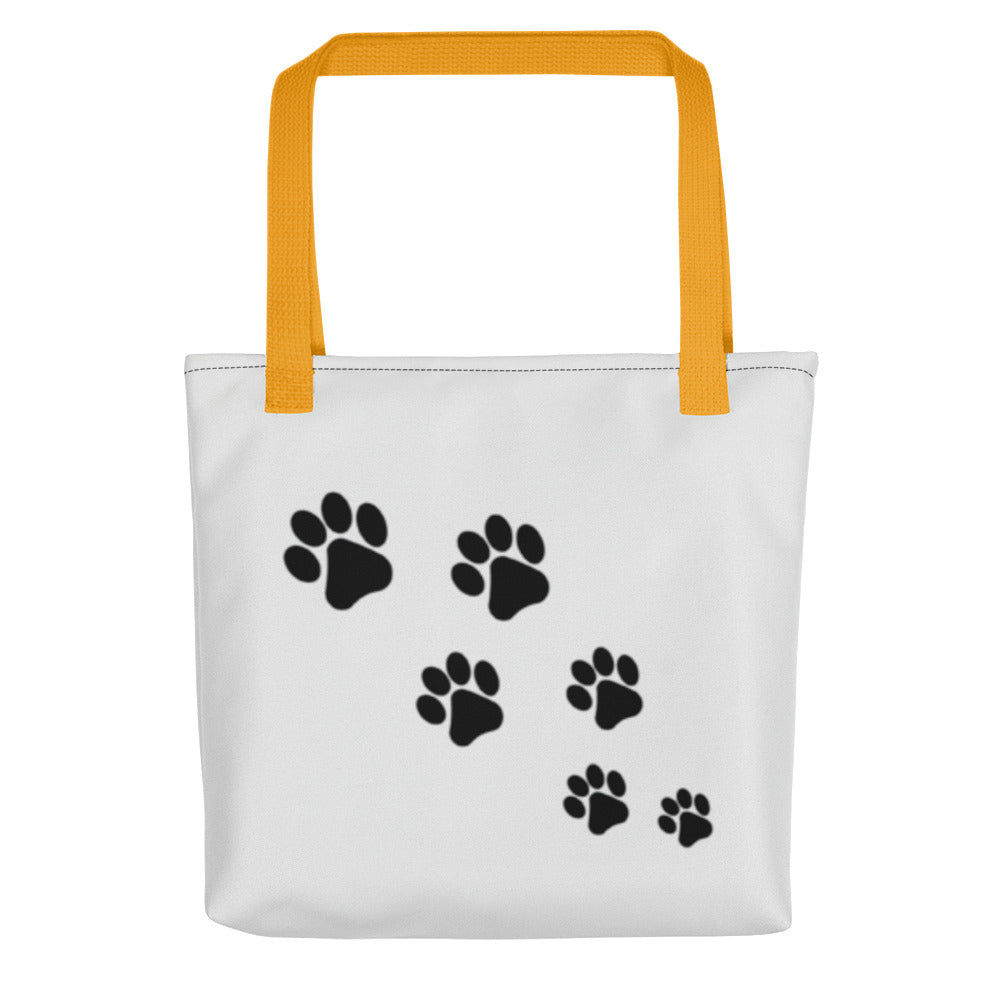 Tote bag Paw Prints/Full Logo Black