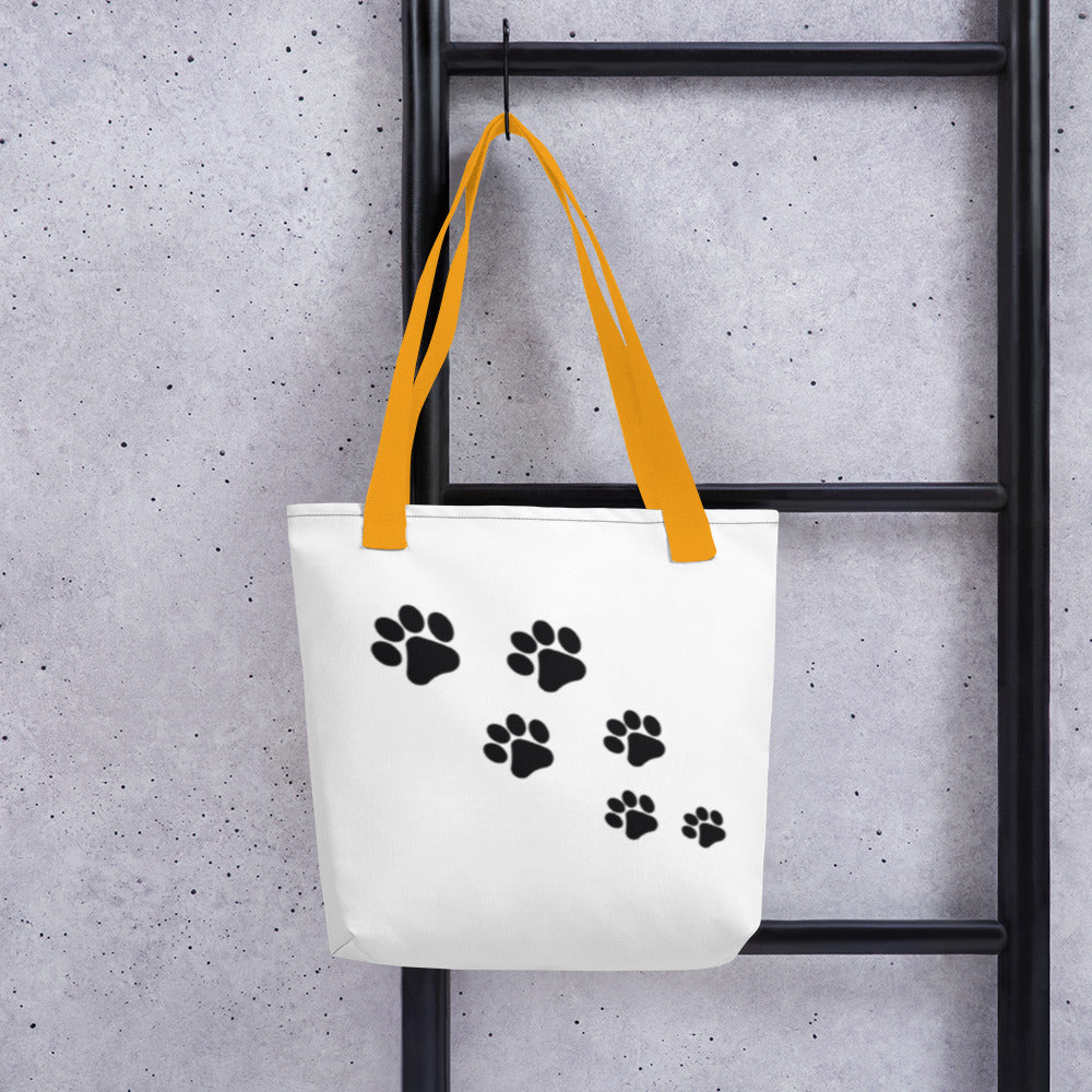 Tote bag Paw Prints/Full Logo Black