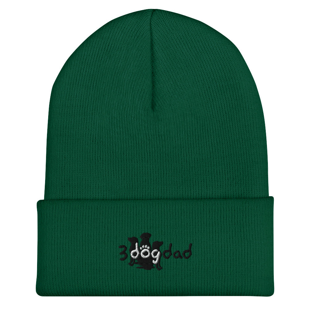 3 Dog Dad knit hat