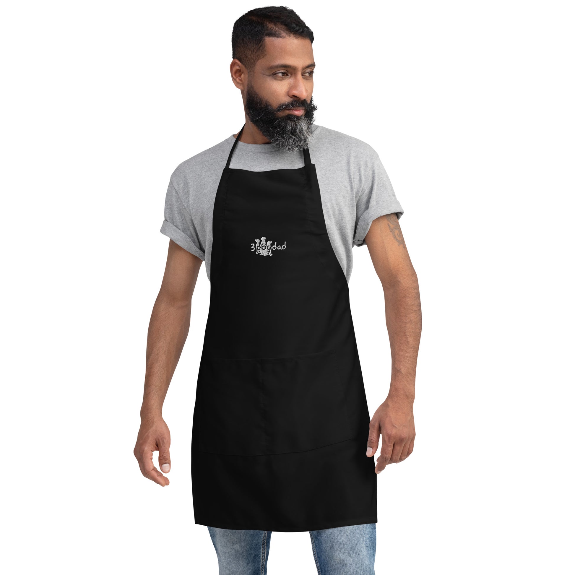 Apron with 3 Dog Dad logo