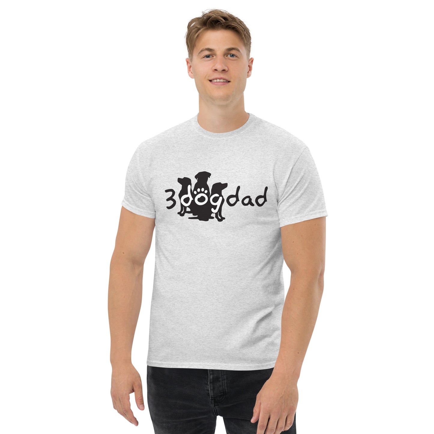 3 Dog Dad logo black- Dog Tee