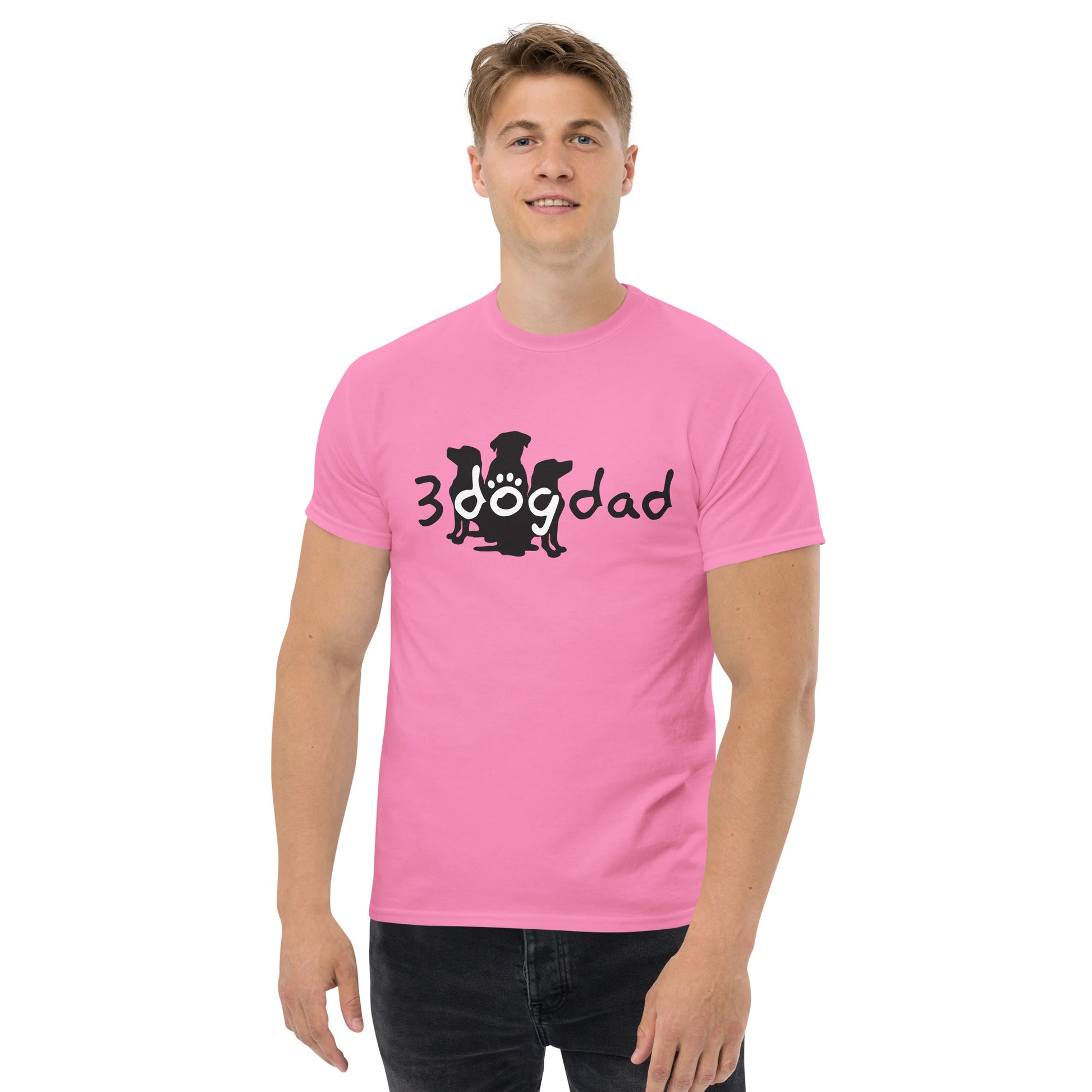 3 Dog Dad logo black- Dog Tee