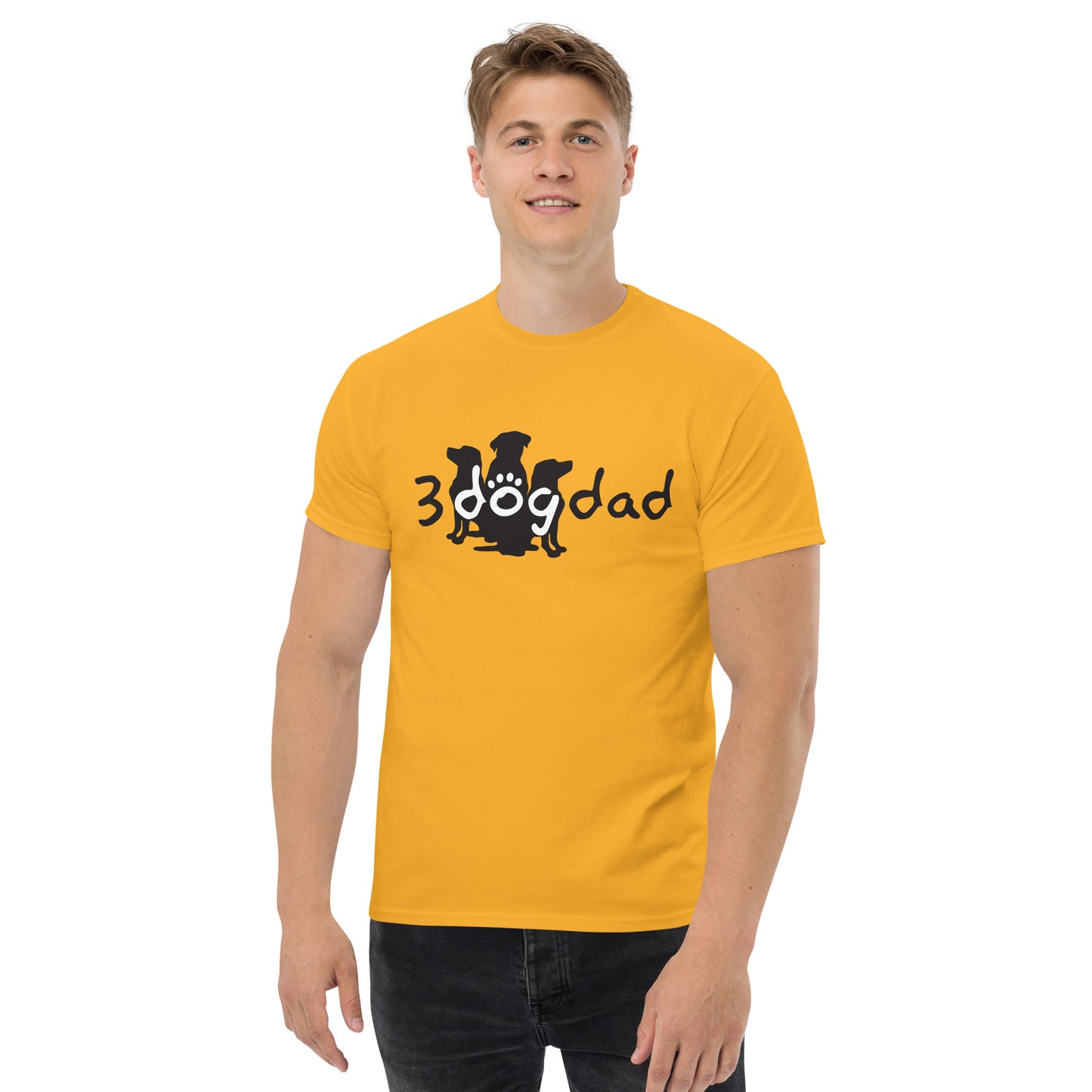 3 Dog Dad logo black- Dog Tee