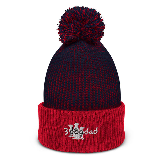 Knit hat with 3 Dog Dad logo