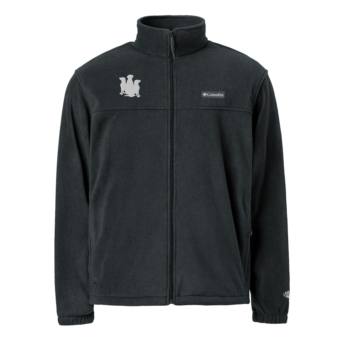 Fleece Jacket with 3 dog on upper right front full logo on sleeve