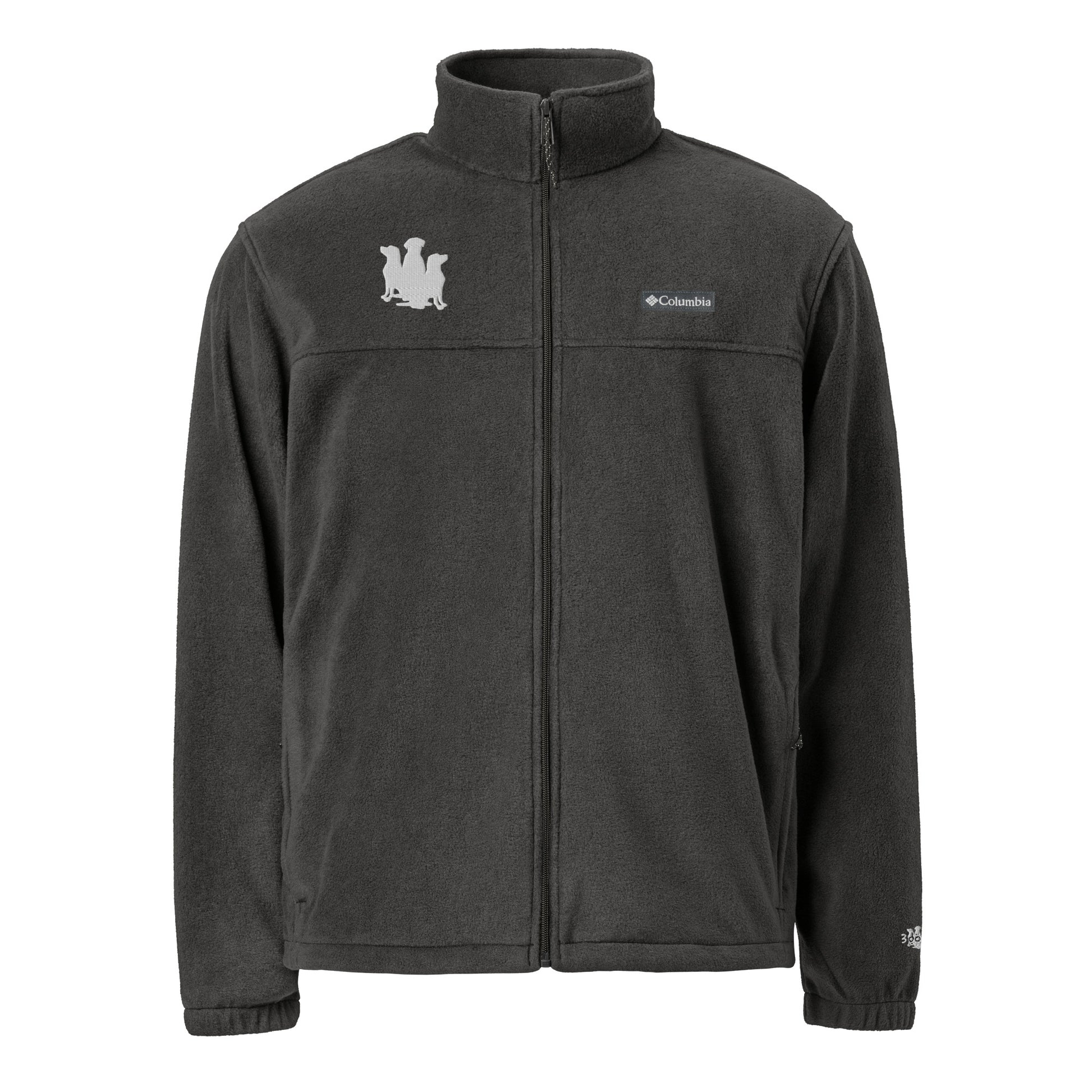 Fleece Jacket with 3 dog on upper right front full logo on sleeve