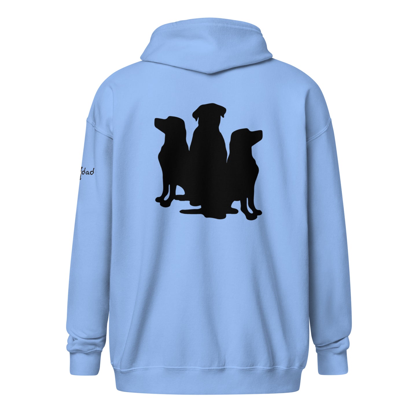Unisex Heavy Blend Zip Hoodie 3 Dogs Print with Full Logo