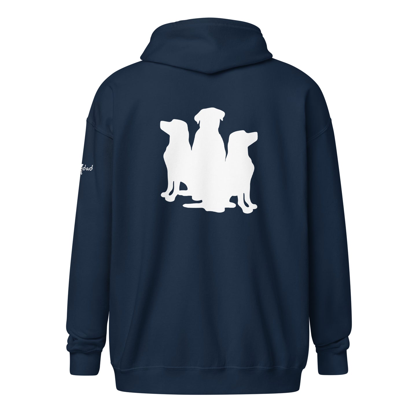 Unisex heavy blend zip hoodie 3 Dogs with Full Logo