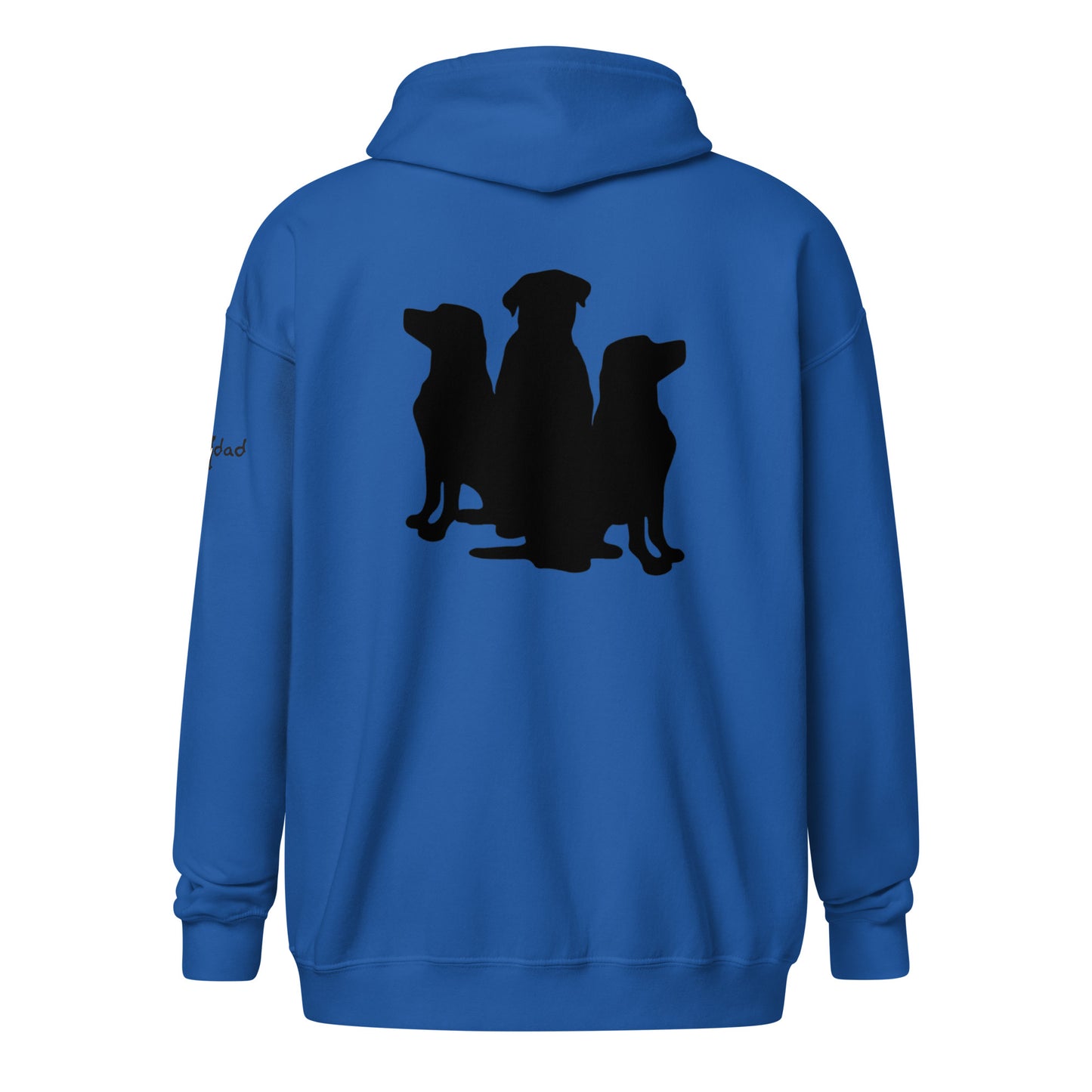 Sweatshirt with 3 dogs on back logo on left sleeve- Hoodie