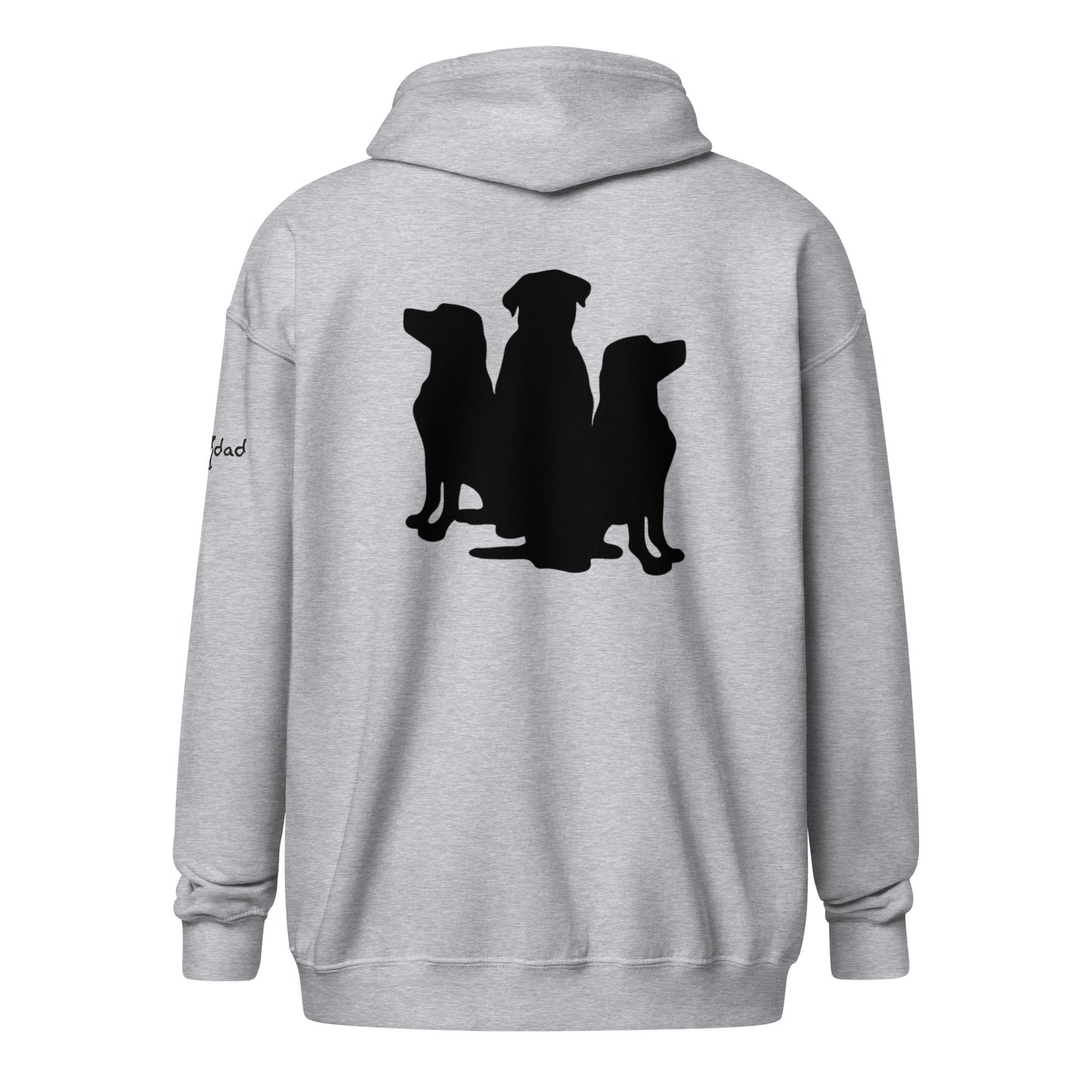 Sweatshirt with 3 dogs on back logo on left sleeve- Hoodie