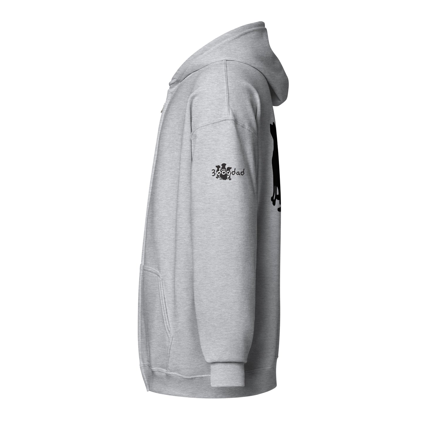 Sweatshirt with 3 dogs on back logo on left sleeve- Hoodie