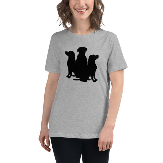 3 dogs print on front black
