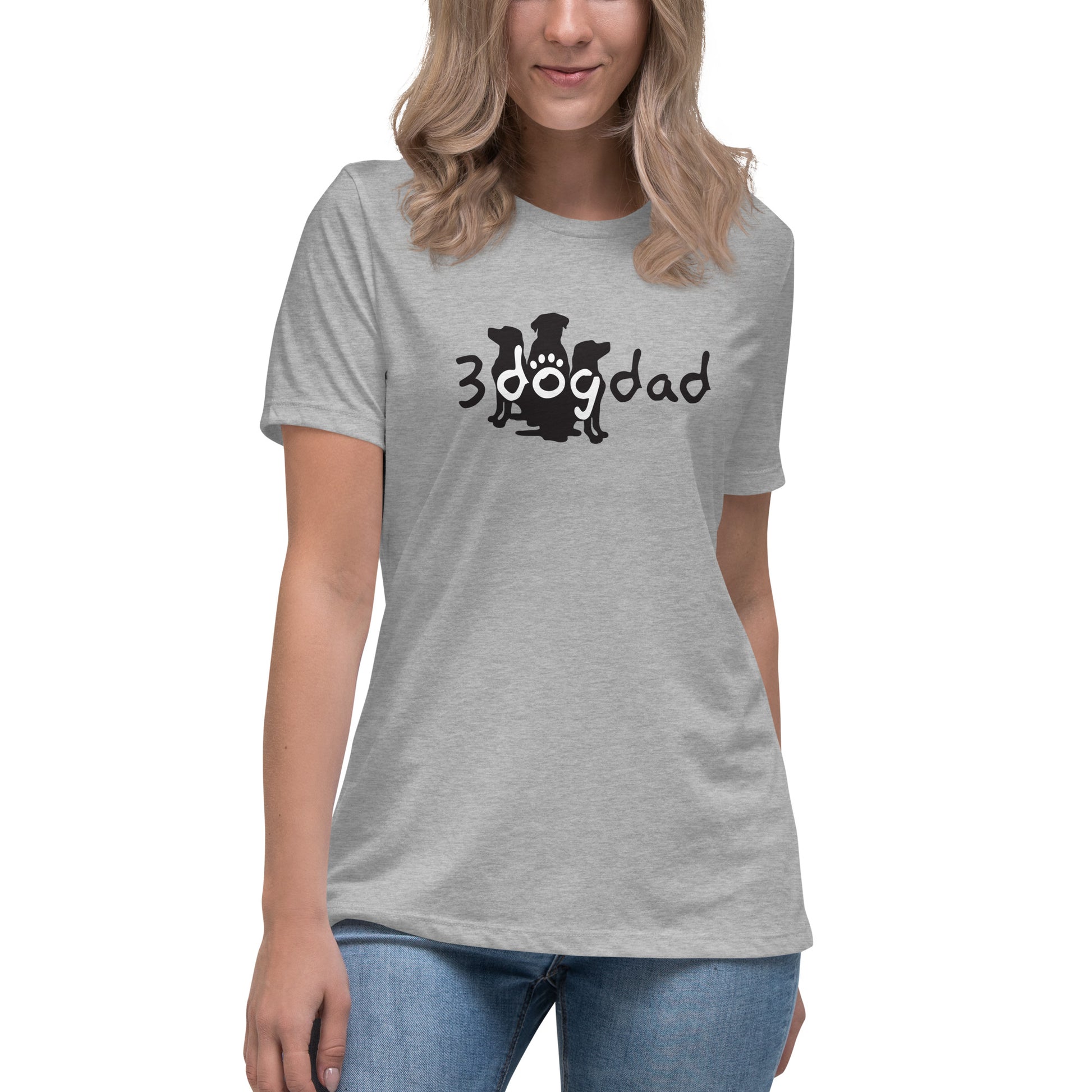 3 Dog Dad dog tee, full logo Black