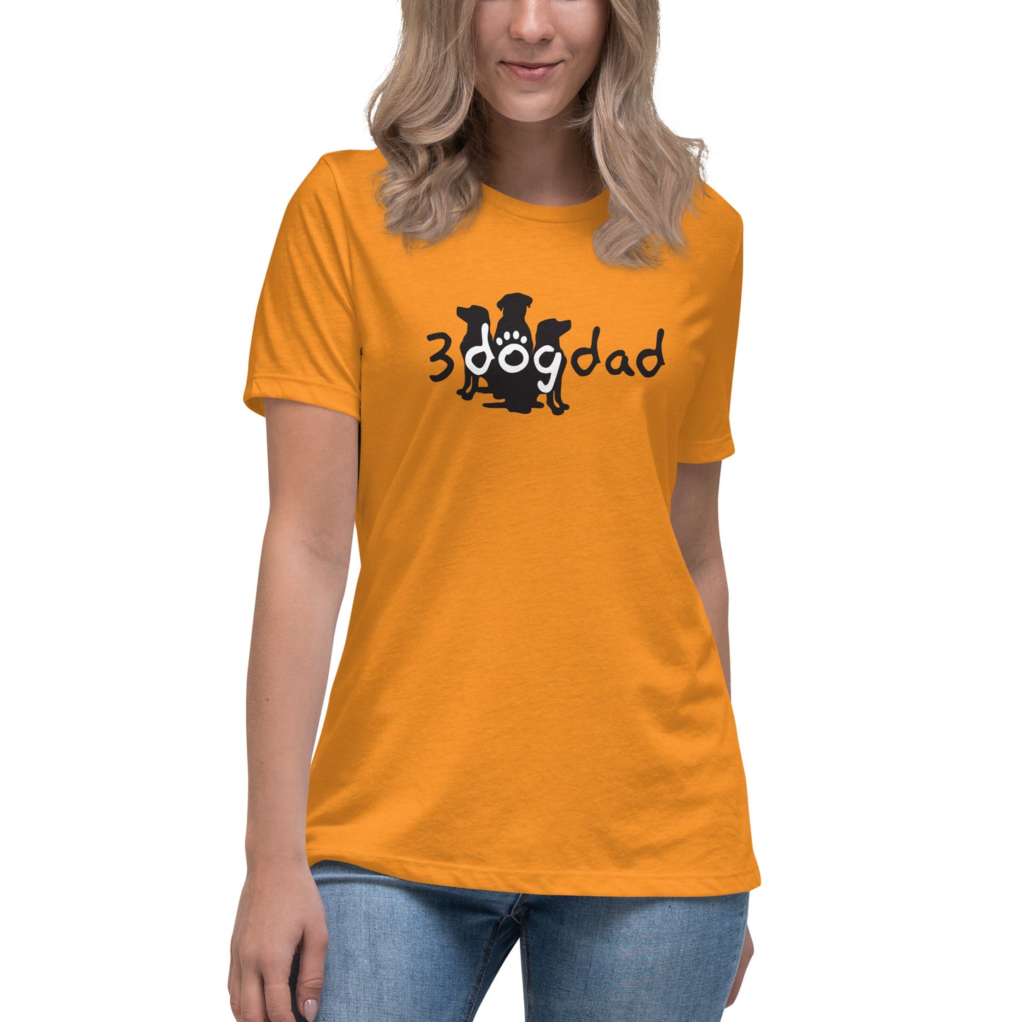 3 Dog Dad dog tee, full logo Black