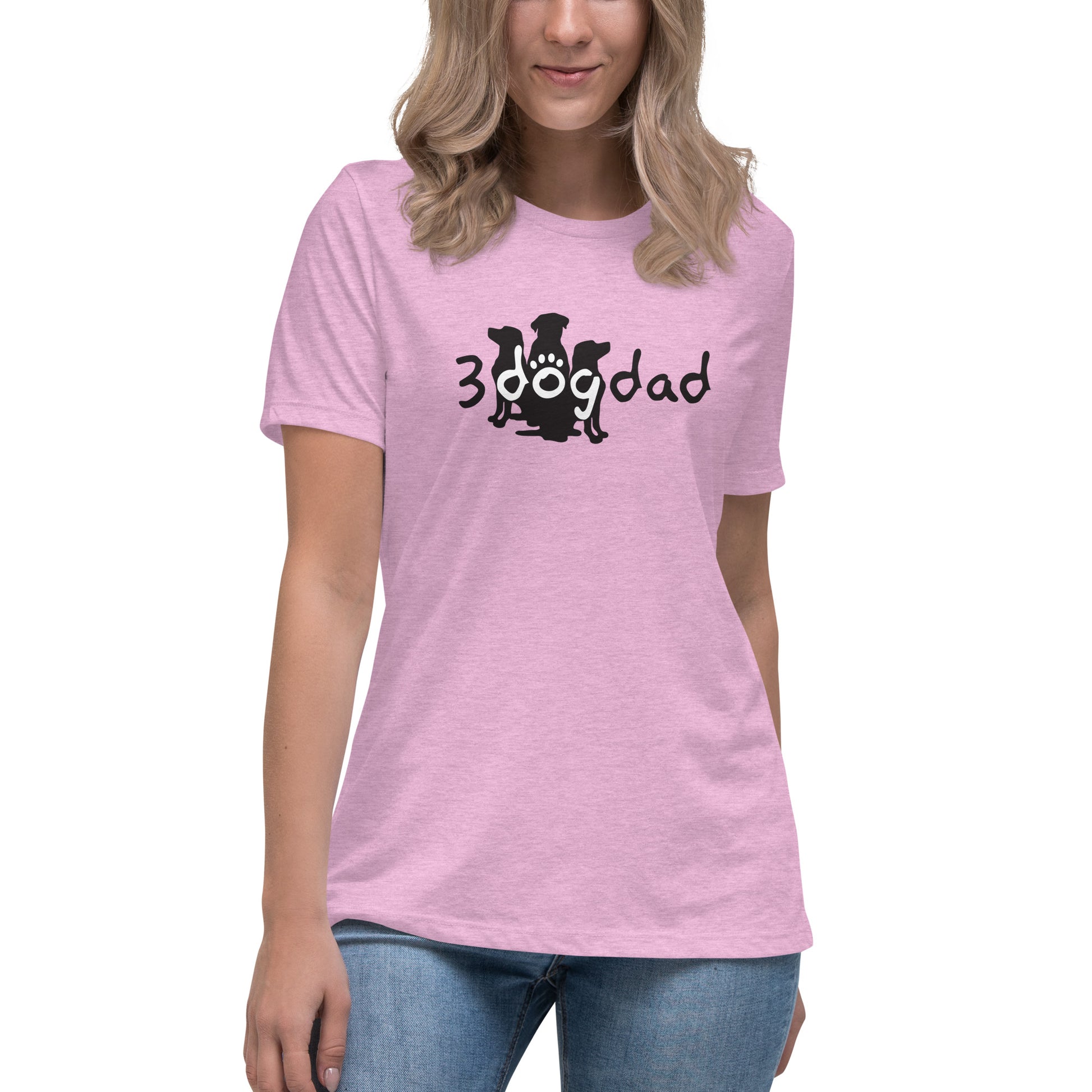 3 Dog Dad dog tee, full logo Black