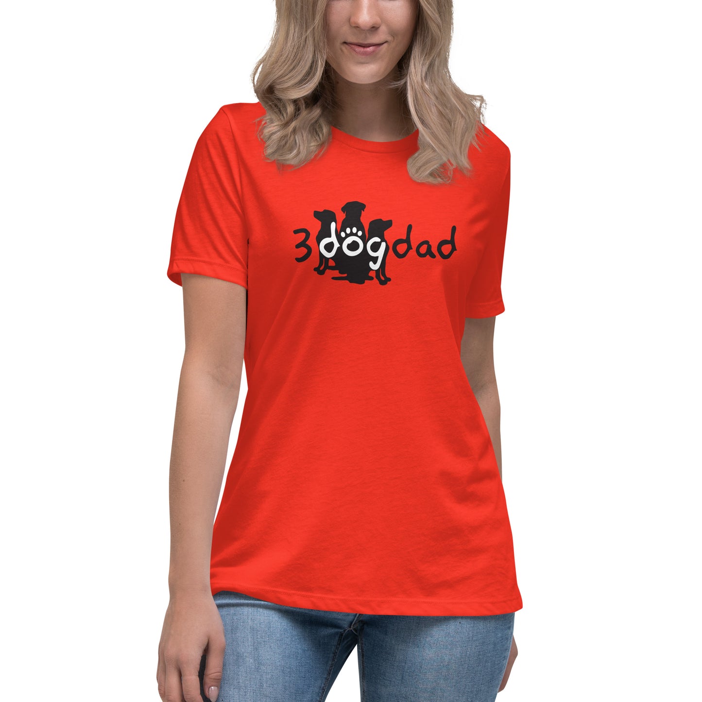 3 Dog Dad dog tee, full logo Black